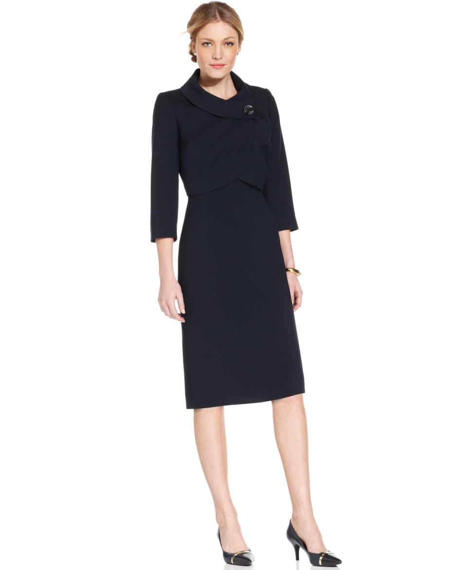 Tahari by ASL Portrait Collar Dress Suit   Wear to Work   Women   