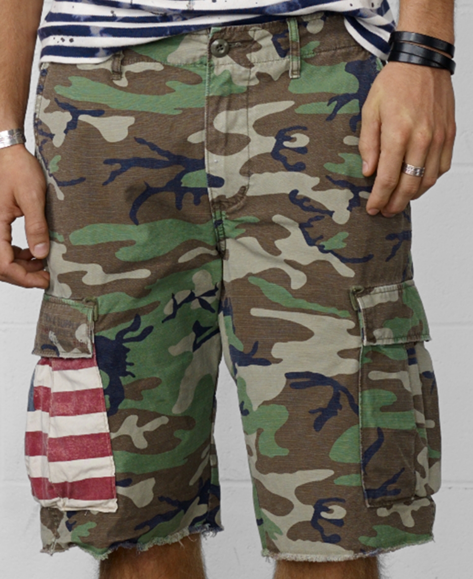 Denim & Supply Ralph Lauren Cut Off Military Camo Cargo Shorts   Shorts   Men