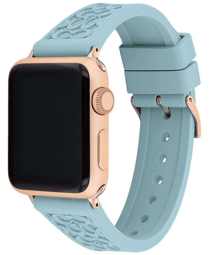 Coach Teal Rubber 38 40mm Apple Watch Band Reviews Macy S Luxury leather company coach is launching yet another round of apple watch bands, this time for the summer season. teal rubber 38 40mm apple watch band