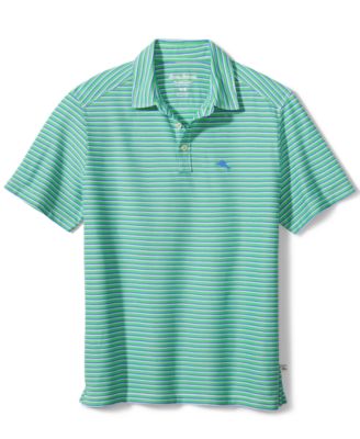 Breezeway Bay Striped Polo Shirt Jade 