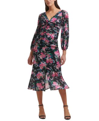 macys midi dresses with sleeves