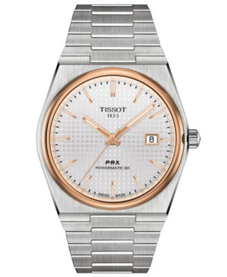 Мужские швейцарские автоматические часы Tissot PRX Powermatic 80 с браслетом из нержавеющей стали 40 мм