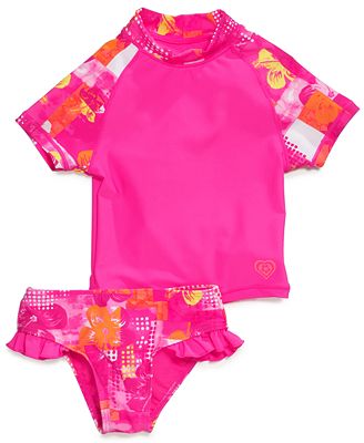 Laguna Girls Little Girls' 2-Piece Rashguard Swimsuit Set - Kids - Macy's