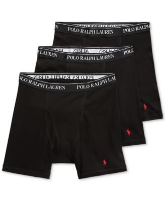 Мужские трусы-боксеры Polo Ralph Lauren из хлопка Big & Tall, 3 штуки, черные