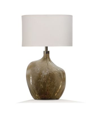 Настольная лампа на основе янтарного художественного стекла