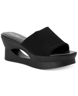 Calvin Klein Women's Marjory Platform Wedge Sandals - Shoes - Macy's
