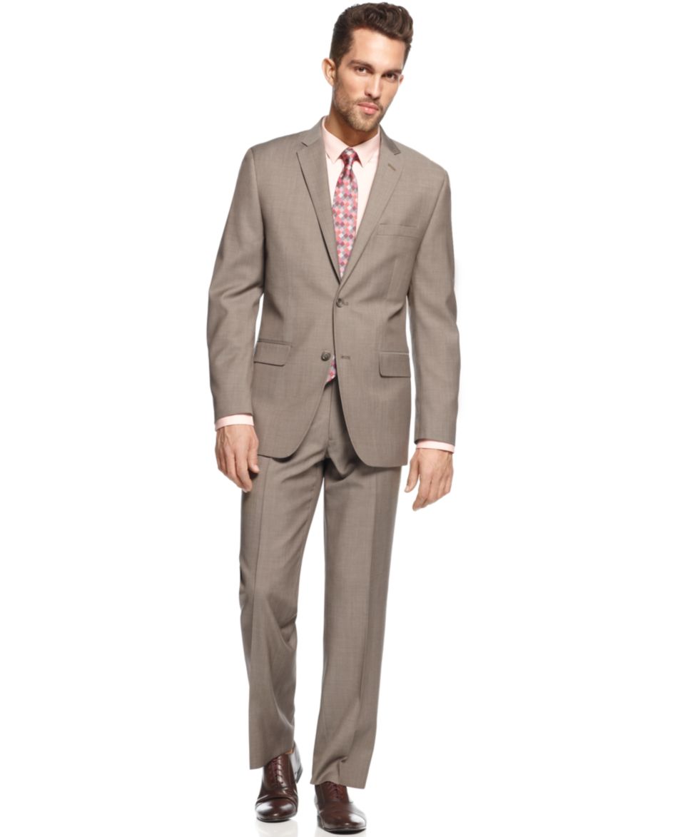 Alfani RED Suit Separates Light Brown Twill Slim Fit   Suits & Suit Separates   Men