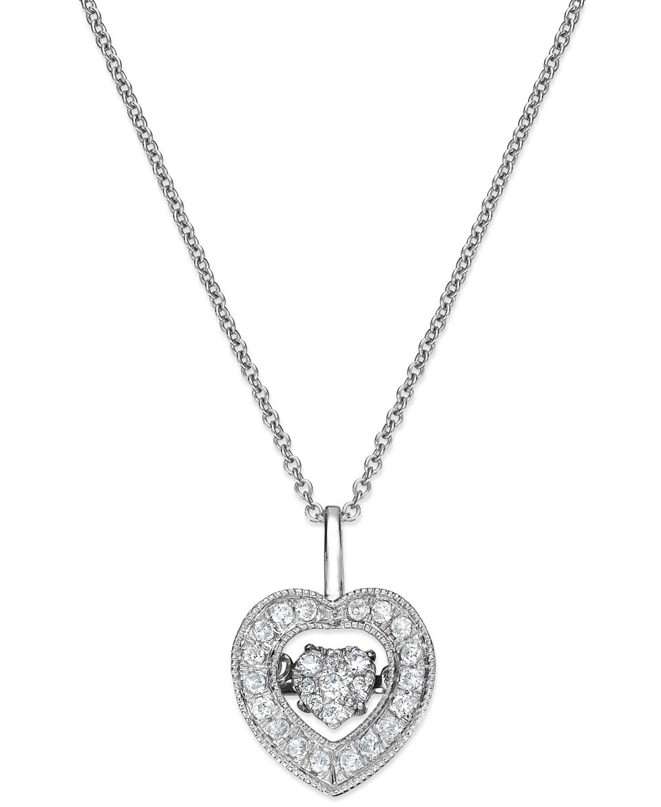 Wrapped in Love™ 14k Gold Diamond Heart Pendant Necklace (1/6 ct. t.w.)   Necklaces   Jewelry & Watches