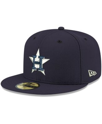 Мужская приталенная шляпа New Era темно-синего цвета с логотипом Houston Astros, белая, 59 дюймов, синяя