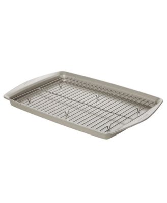 Форма для печенья Rachael Ray Jumbo с антипригарным покрытием размером 13 x 19 дюймов и решеткой для запекания