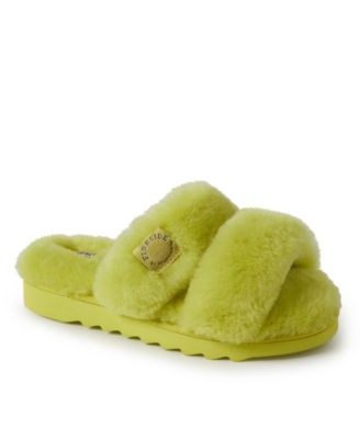 Женские тапочки-горки Dearfoams Fireside от Benalla из натуральной овечьей шерсти с двойным ремешком и ворсистой подошвой 7390₽