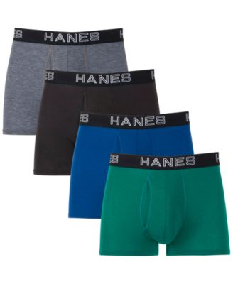 Мужские плавки-футляры Hanes Mens 4-Pk. Плавки-футляры с полной поддержкой по фигуре Ultimate ComfortFlex Fit