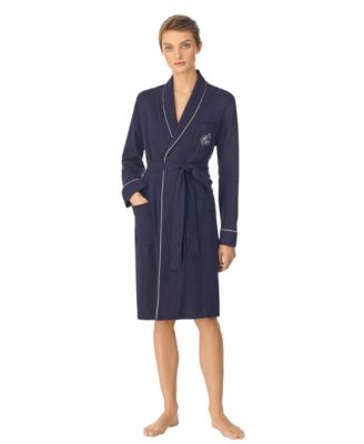 Короткий халат со стеганым воротником-шалью от Лорен Ральф Лорен