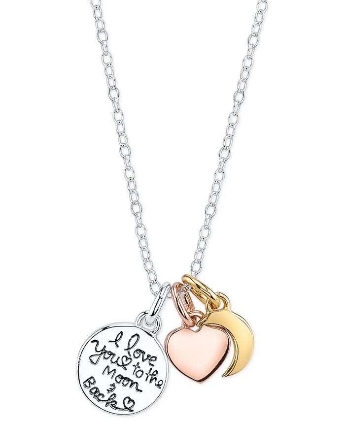 Unwritten I Love You To The Moon And Back Heart Charm Pendant Necklace In Sterling Silver Reviews Necklaces Jewelry Watches Macy S