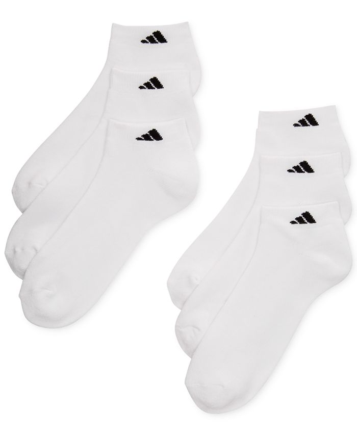adidas Men's Cushioned Athletic 6-Pack Low Cut Socks & Reviews ...