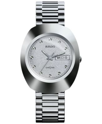 Оригинальные мужские часы Rado с серебристым браслетом из нержавеющей стали 35 мм