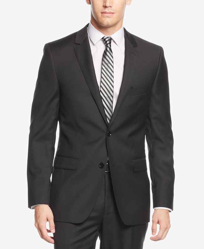 DKNY Black Solid ExtraSlimFit Suit & Reviews Suits & Tuxedos Men Macy's
