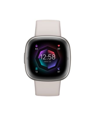 Умные часы Fitbit Sense 2 Lunar White Platinum, 39 мм