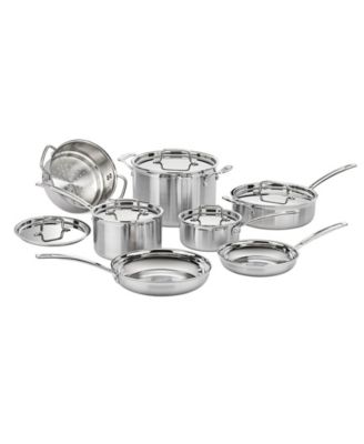 Набор трехслойной посуды из нержавеющей стали Cuisinart Multiclad Pro из 12 предметов