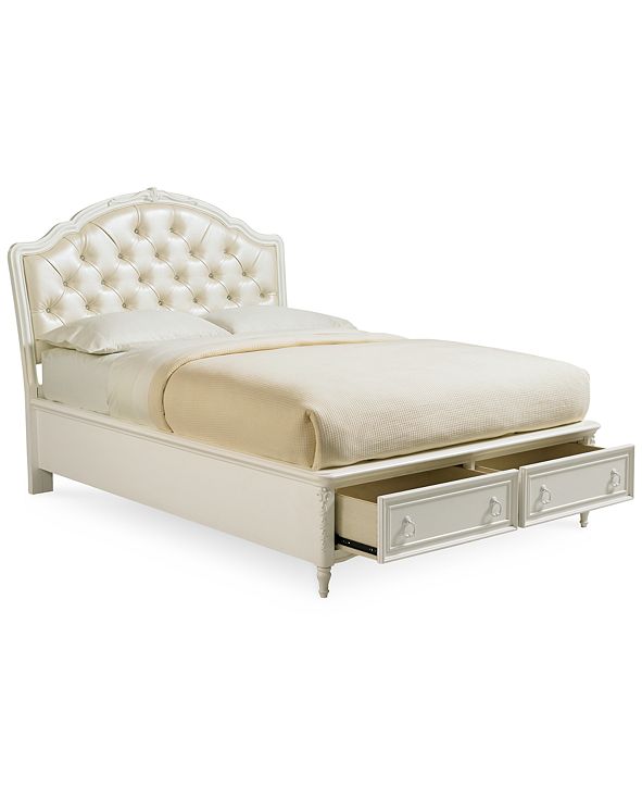 Furniture Celestial Kid's Upholstered Full Bed with Storage Drawer