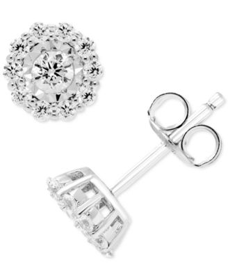 Серьги Macy's Halo 0,5 карат, 14k, золотистые