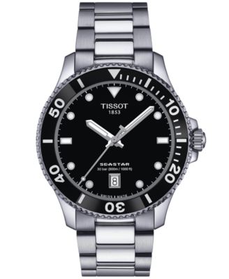 Мужские швейцарские часы Tissot Seastar 1000 с браслетом из нержавеющей стали 40 мм
