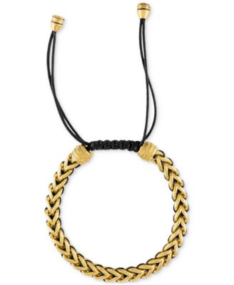 Мужской браслет Bulova Icon Cord из позолоченной нержавеющей стали