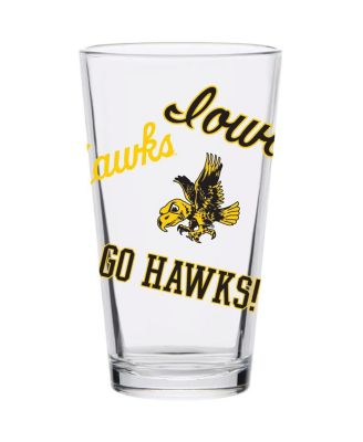Пинтовый бокал Iowa Hawkeyes объемом 16 унций в винтажном стиле