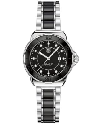 tag formula 1 women's watch with diamonds