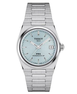 Женские швейцарские автоматические часы Tissot PRX Powermatic 80 с браслетом из нержавеющей стали 35 мм
