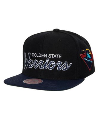 Мужская кепка Mitchell & Ness Black Golden State Warriors Hardwood Classics MVP Team Script 2.0 Snapback