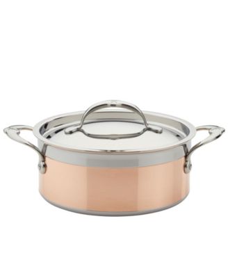 Медная индукционная кастрюля Hestan CopperBond емкостью 3 литра с крышкой для супа