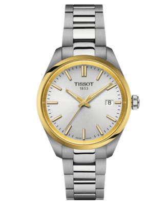 Tissot Унисекс Швейцарские часы-браслет из нержавеющей стали PR 100 34 мм
