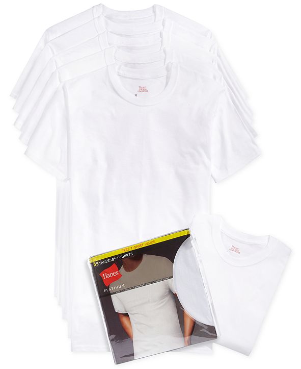Hanes men's crewneck Undershirts 5pack + 1 extra bonus Undershirt & Reviews Underwear