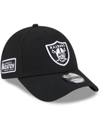 Мужская черная шляпа New Era Black Las Vegas Raiders 2023 NFL Crucial Catch с регулируемой длиной 9 дюймов
