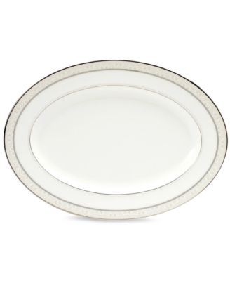 Платиновое овальное блюдо Noritake Montvale Platinum, 14 дюймов