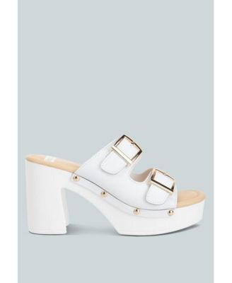 Белые босоножки Rag - Co Kenna с двумя ремешками и пряжкой