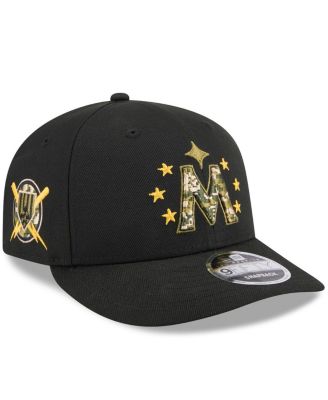 Мужская черная кепка New Era Minnesota Twins 2024, посвященная Дню Вооруженных сил, с низким профилем, 9 футов 5 дюймов, с застежкой-молнией