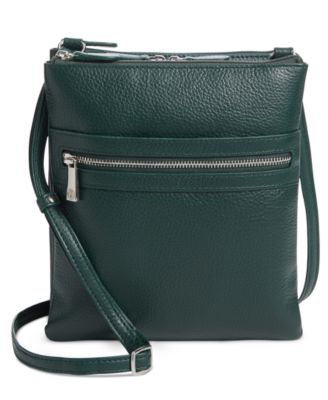 Кроссбоди из кожи Pebble Dasher с тройной молнией от Giani Bernini созданное специально для Macys 13890₽