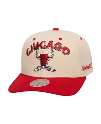 Мужская бейсболка Mitchell & Ness кремового/красного цвета Chicago Bulls 6x NBA Champions Soul Legacy Defined Snapback