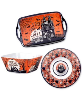 Сертифицированный международный набор для сервировки блюд из меламина Hocus Pocus из 3 предметов