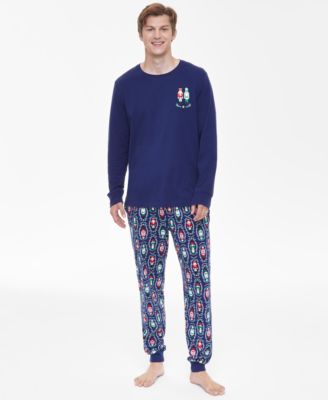 Семейный пижамный комплект Holiday Lane Mens Nutcracker Mix It из хлопка в тон созданный для Macys 7890₽