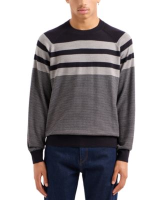 Мужской шерстяной свитер AX Armani Exchange с горизонтальным цветным блокированием 24090₽