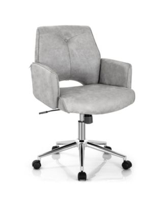 Офисное кресло для отдыха SKONYON с регулируемой полой средней спинкой и подлокотником-Серый