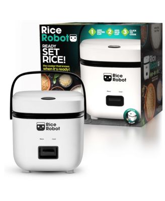 Компактная рисоварка Rice Robot на 4 чашки с керамической внутренней кастрюлей с антипригарным покрытием