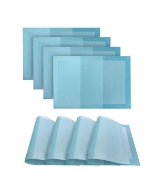 Изысканный домашний Moderna Тканый текстилен перекрестного переплетения с градиентными полосками, Реверсивный прямоугольный набор салфеток размером 13 x 19 дюймов из 4-х