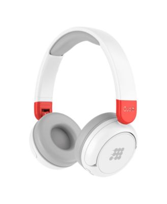 Детские Bluetooth-наушники Cubitt, Беспроводные, с превосходным качеством звука, встроенным микрофоном, 24-часовым режимом воспроизведения, режимом обучения и глубокими басами, AUX-шнур для iPad, планшета, самолета, телефона, ПК. белый