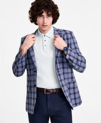 Мужская спортивная куртка современного покроя с принтом из хлопка и льна Nautica