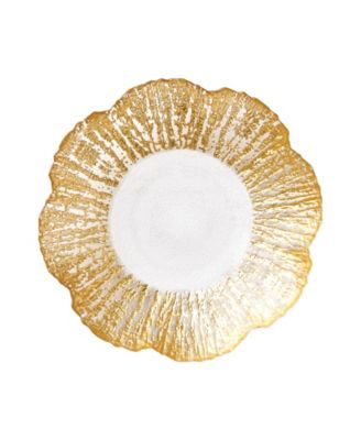 Маленькая неглубокая чаша из стекла и золота Rufolo