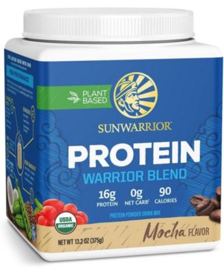 Sunwarrior Warrior Blend Protein, органический протеиновый порошок на растительной основе, Мокко, , 375 г